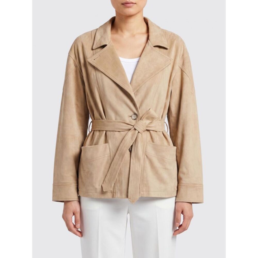 Urbancode Women Urbancode Short Robe-Style Blazer In Faux Suede With Belt